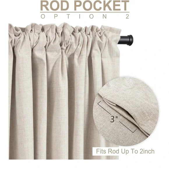 Elegant Cream Curtains - Picture 5 of 6